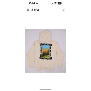El Dorado Sun Logo Hoodie Cream Men's M New‎ Streetwear Graphic Pullover NEW